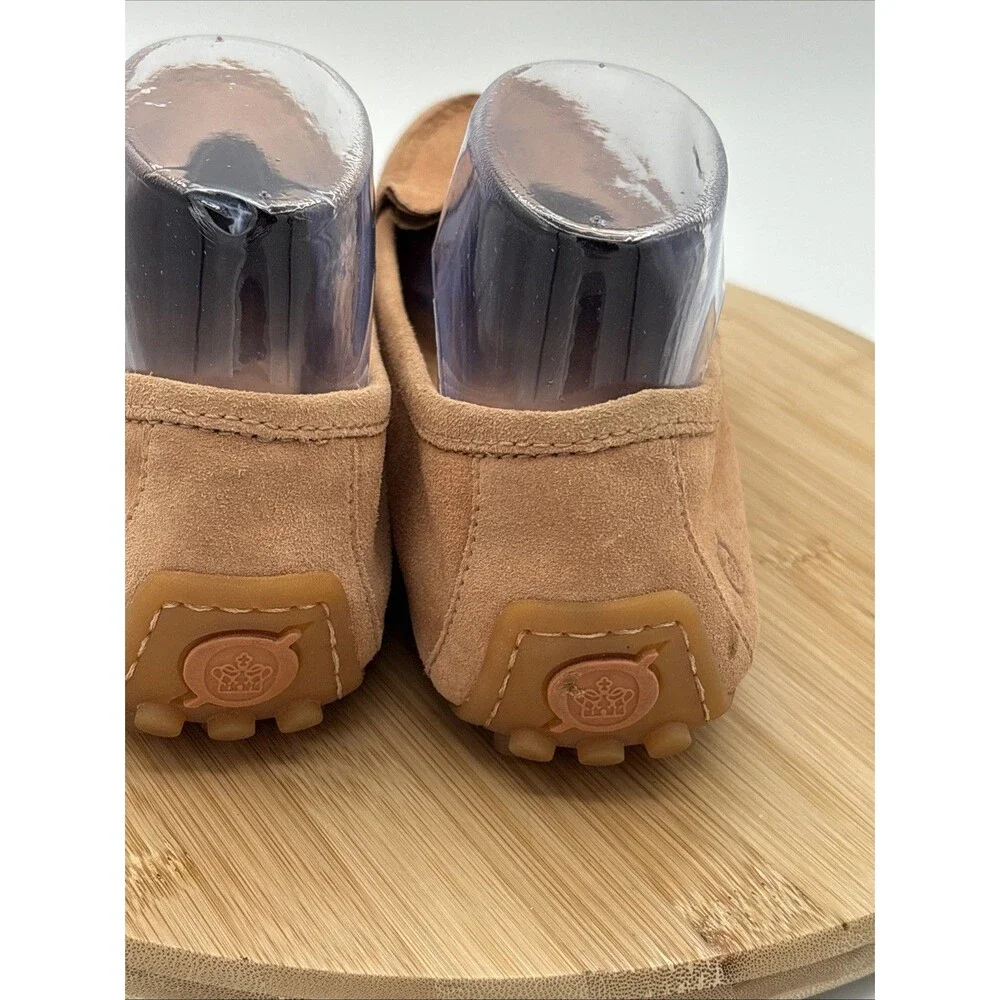 Born Axona Women's Driving Mocs 9M Pink Salmon Suede Comfort Flats Slip On